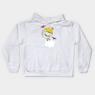 Cloudy with a Chance of Chickens Kids Hoodie